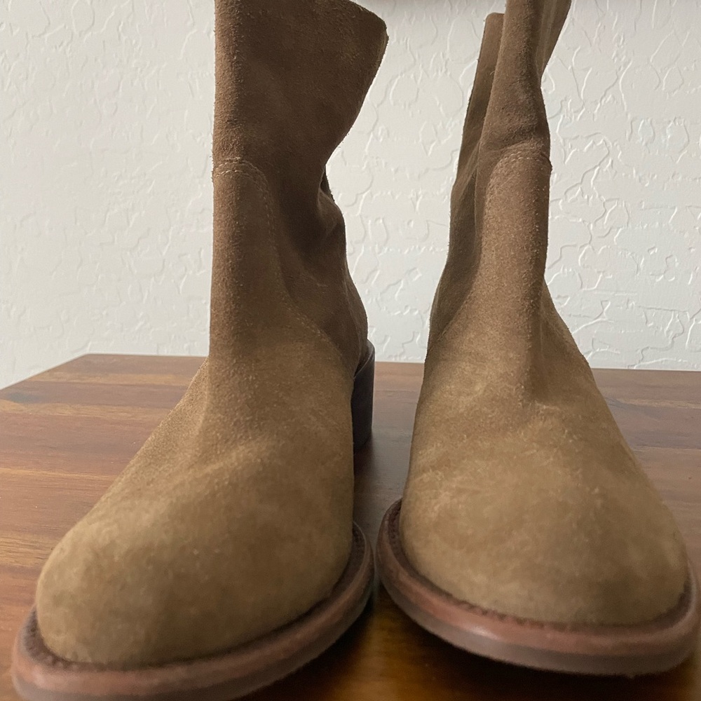 Tory Burch Tan Suede Ankle Booties